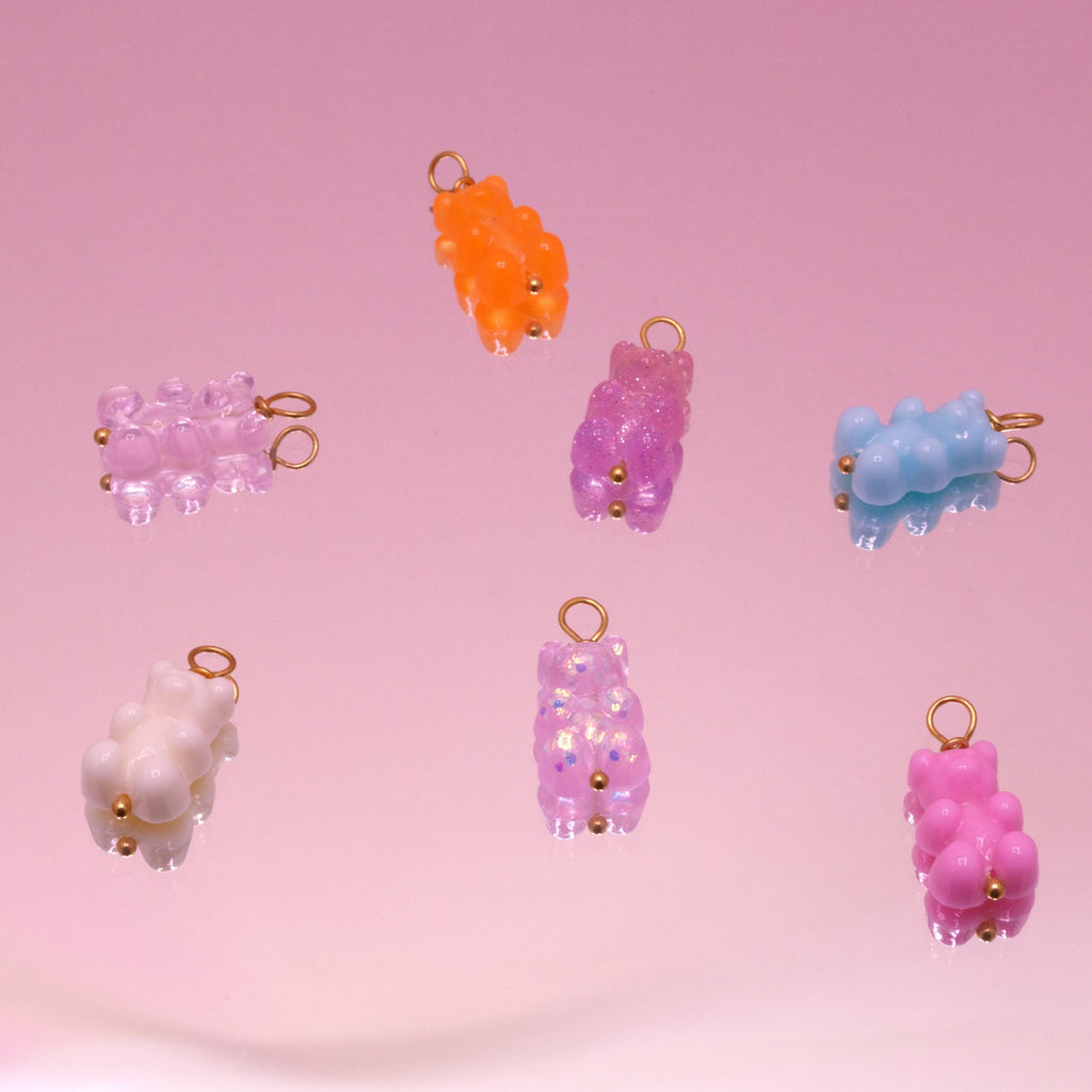 Gummy bear hangers in verschillende kleuren
